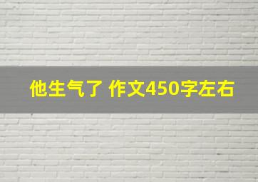 他生气了 作文450字左右